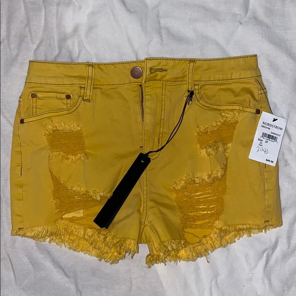 tensel Pants - Yellow jean shorts! Brand new with tags still!